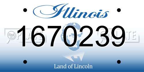 1670239 Illinois License Plate