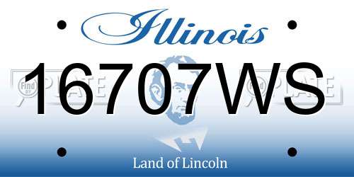 16707WS Illinois License Plate