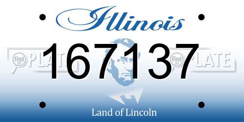 167137 Illinois License Plate