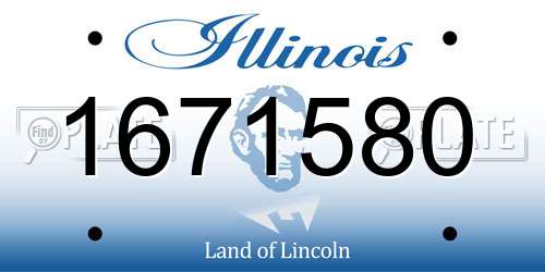 1671580 Illinois License Plate