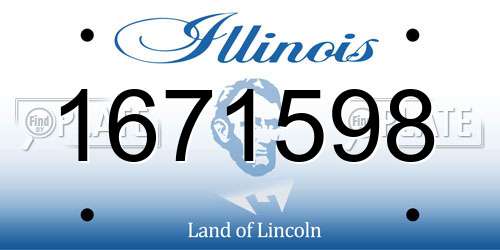 1671598 Illinois License Plate