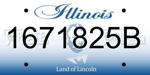 1671825B Illinois License Plate