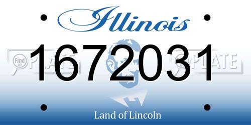 1672031 Illinois License Plate