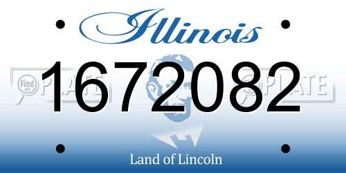 1672082 Illinois License Plate