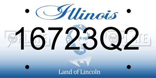 16723Q2 Illinois License Plate
