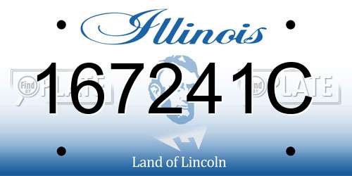167241C Illinois License Plate