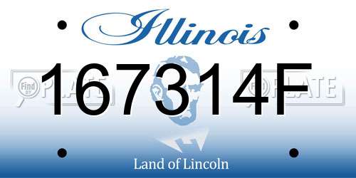167314F Illinois License Plate
