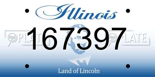 167397 Illinois License Plate