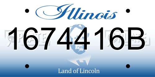1674416B Illinois License Plate