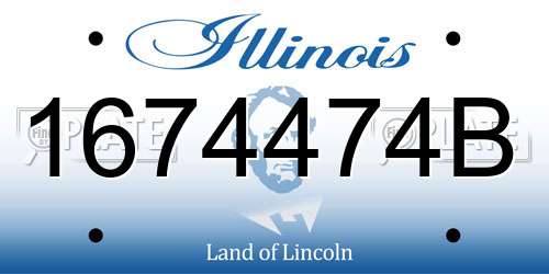 1674474B Illinois License Plate