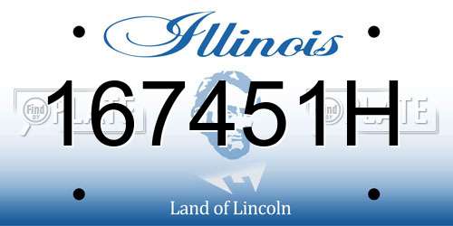 167451H Illinois License Plate