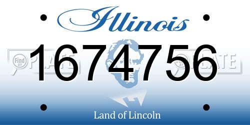 1674756 Illinois License Plate