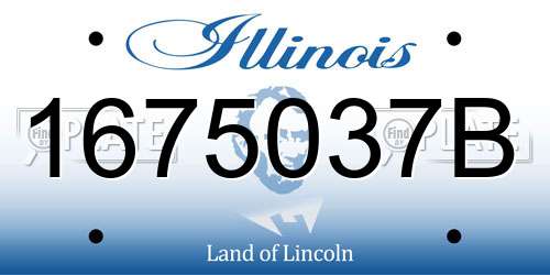 1675037B Illinois License Plate