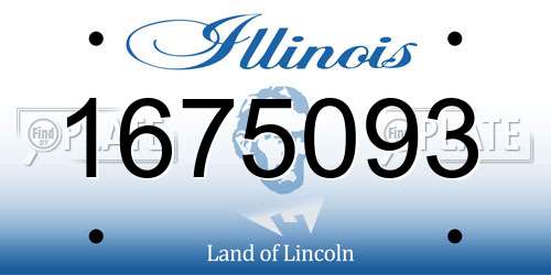 1675093 Illinois License Plate