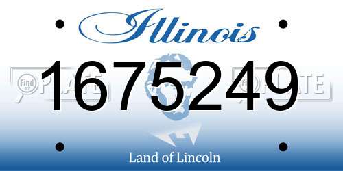 1675249 Illinois License Plate