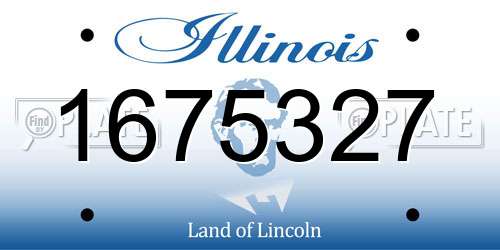 1675327 Illinois License Plate