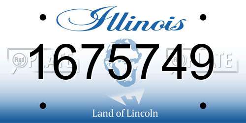 1675749 Illinois License Plate