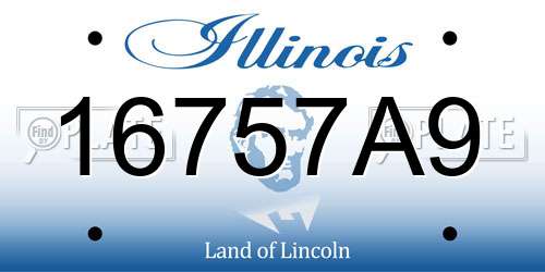16757A9 Illinois License Plate
