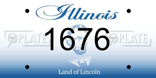 1676 Illinois License Plate