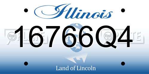 16766Q4 Illinois License Plate