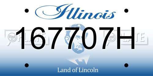 167707H Illinois License Plate