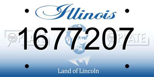 1677207 Illinois License Plate