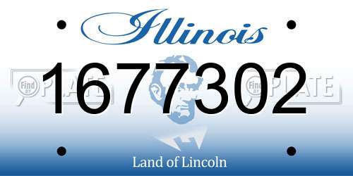 1677302 Illinois License Plate