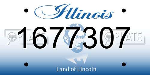 1677307 Illinois License Plate