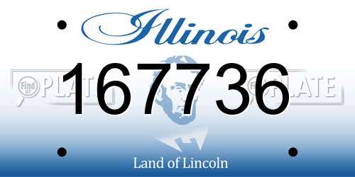 167736 Illinois License Plate
