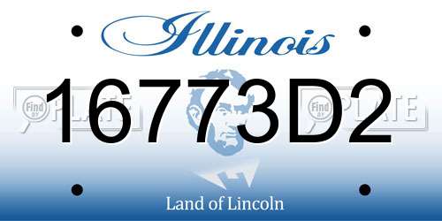 16773D2 Illinois License Plate