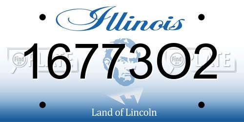 16773O2 Illinois License Plate