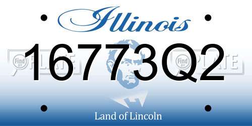 16773Q2 Illinois License Plate