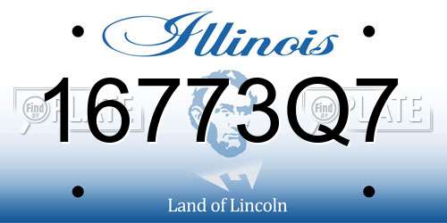16773Q7 Illinois License Plate