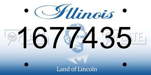 1677435 Illinois License Plate