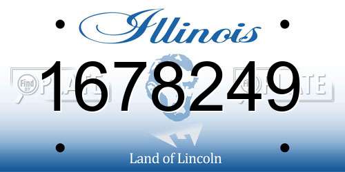 1678249 Illinois License Plate