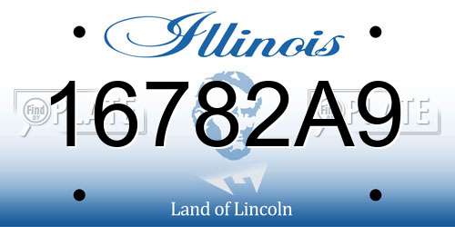 16782A9 Illinois License Plate