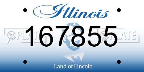 167855 Illinois License Plate