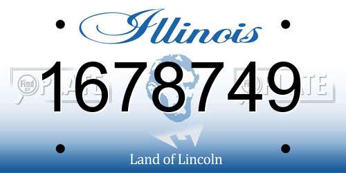 1678749 Illinois License Plate