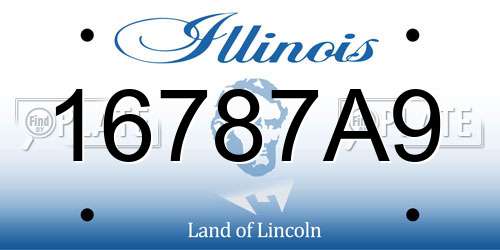 16787A9 Illinois License Plate