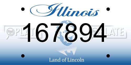 167894 Illinois License Plate