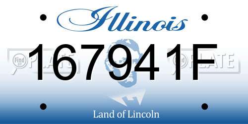 167941F Illinois License Plate