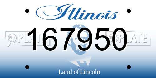167950 Illinois License Plate
