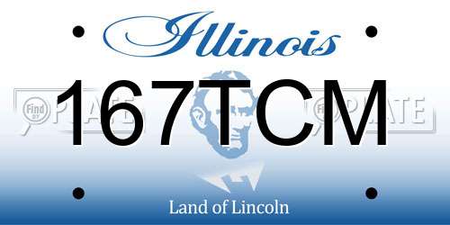 167TCM Illinois License Plate