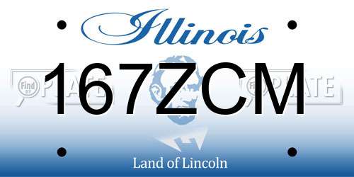 167ZCM Illinois License Plate
