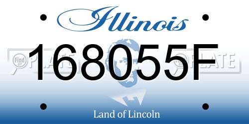 168055F Illinois License Plate