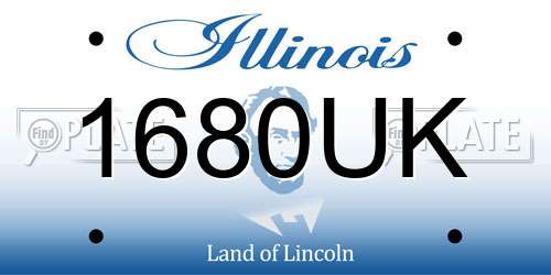 1680UK Illinois License Plate