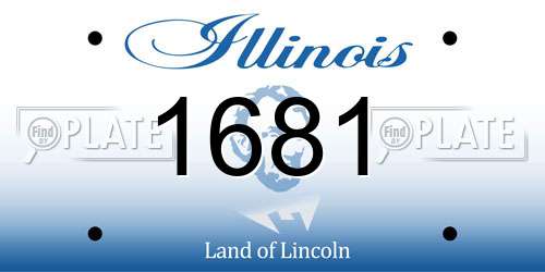 1681 Illinois License Plate