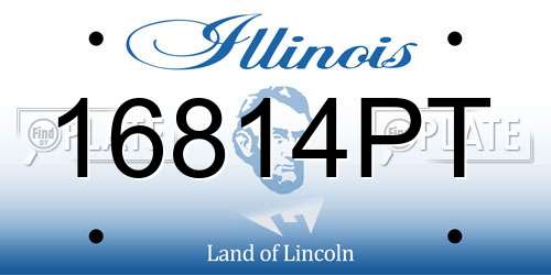 16814PT Illinois License Plate