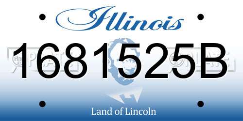 1681525B Illinois License Plate