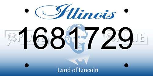 1681729 Illinois License Plate